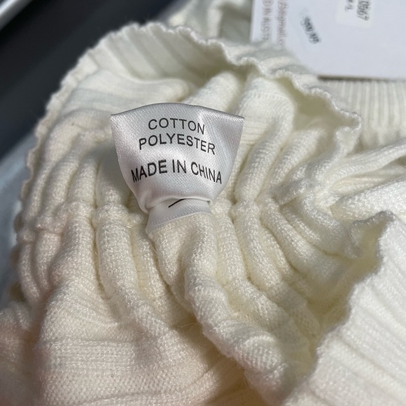 RUMOR White knitted body dress with adjustable ruching - Picture 6 of 6